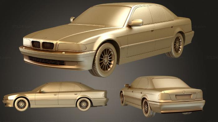 Автомобили и транспорт (BMW 7 серии 1998, CARS_0766) 3D модель для ЧПУ станка